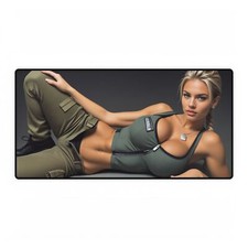 Sonya Blade Desk Mat – Sexy Mortal Kombat Girl Art, Anime Gaming Mouse Pad picture