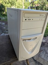 Vintage Beige Desktop PC Tower Case w/ 50x CD-ROM For Parts Repair TC picture