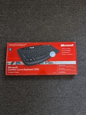 SEALED Microsoft Comfort Curve 2000 Keyboard Wired USB Ergonomic Compact Design picture