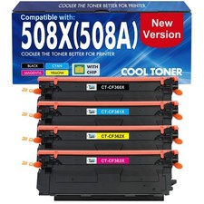 ** NEW HP Toner | 508X / 508A | Black/Color | With Chips | Compatible | 4-Pack picture