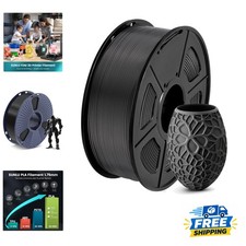 1KG Black PLA Filament for 3D Printing - 1.75mm Neatly Wound, Superior Quality picture