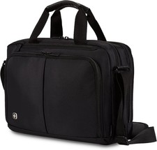 WENGER 14in Laptop Briefcase with Tablet Pocket Black Padded Interior *NEW* picture