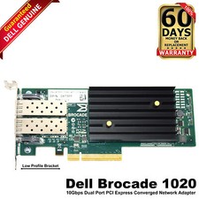 Dell Brocade 1020 Dual Port 10Gb SFP+ CNA PCIe x8 Low Profile Network Card XT5PF picture