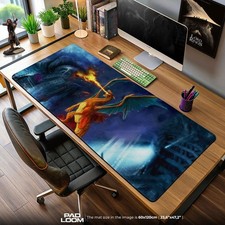 Pokemon Charizard Firestorm Mouse Pad, Anime Gaming Desk Mat picture