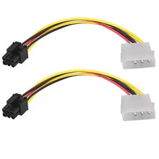 2pcs Molex 4 Pin to 6 Pin PCI-E Express Graphics Card Power Conversion Cable picture