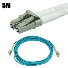 5M 16FT LC/LC 50/125 10Gb Duplex Multi Mode Fiber Optic Optical Cable OM3 Aqua picture