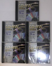 5x Memorex CD-RW Rewritable Disc 650mb 74minutes - All Factory Sealed New Lot picture