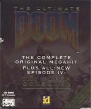 The Ultimate Doom 1 PC CD original action monster gun shooter game + extra flesh picture