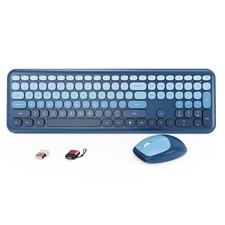 HotFox Wireless Keyboard and Mouse Combo, Full-Size Retro Typewriter Keyboard... picture