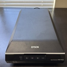 Epson Perfection V550 Photo Color Scanner 6400 dpi Black W/ No Cords picture