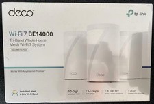 New TP-Link Deco BE68 Wi-Fi 7 BE14000 Tri-Band Mesh Router System 3-Pack 10Gbps picture