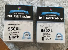 Replacement HP 950XL Black Ink Cartridge - CN045AN - 2 Pack - Sealed picture