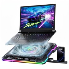 AICHESON RGB Laptop Cooling Pad for 15-19 Inch Laptops, Gaming Black picture