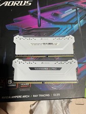 Corsair Vengeance RGB PRO 16GB DDR4-3200 Desktop Ram 8GBx2, White, RGB, Used picture