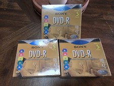 ​Sony DVD-R Color Collection 15-Pack (3x 5-Pack) 4.7GB 120min 1x-4x Brand New picture