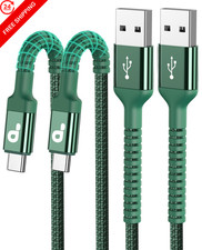 USB to C Cable Fast Charging 3FT, 2Pack A C Charger Green picture