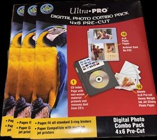 LOT OF 40 ULTRA-PRO PAGES SEALED 4x6 Pre-Cut Digital Photo Combo Pack Refill J picture