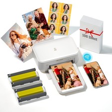 iDPRT 4x6 Photo Printer - 108 Sheets & 2 Ribbon, Instant Picture Printer for ... picture