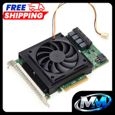 LSI 9300-16i SAS HBA 80mm Cooling Fan Included + Shroud Cooler picture