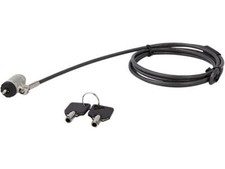 StarTech.com LTLOCKKEY Keyed Cable Lock - Push-to-Lock Button - 2m (6.5') Steel picture