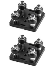 QWORK Small V-Wheel Plate, 2 Pack V-Slot Gantry Rod Plate 50mm x 50mm, 2 Pcs picture