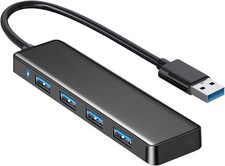 USB 3.0 Hub, VIENON 4-Port Hub Splitter 1FT, Port/Black  picture
