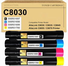 Chip 4-Pack Toner Cartridges BCMY Black Cyan Magenta Yellow BN C8030 Xerox C8035 picture