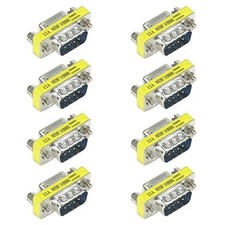 8x DB9 D-SUB 9Pin Male to Female RS-232 Serial Mini Port Saver Adapter Converter picture
