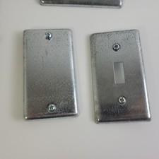 Hubbell Electric Raco 865 Switch 6 Pack and 860 Blank 13 Pack Wall Plate Steel picture