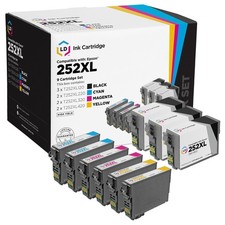 LD 9pk Reman Cartridges for Epson Ink 252 XL 252XL T252XL WF-3640 WF-3620 Black picture