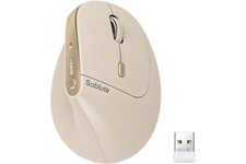MAM3 Ergonomic Vertical Wireless Rechargeable Mouse 4 Adjustable DPI Beige picture