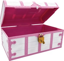 Teacher Created Resources Pink And White Treasure Chest Lock And Key Tcr6055 picture