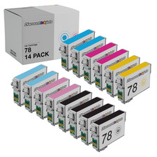 14PK Ink Cartridges for Epson 78 COLOR/BLACK T0781 T0782 T0783 T0784 T0785 T0786 picture
