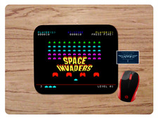 RETRO ATARI SPACE INVADERS SCREENSHOT CUSTOM MOUSEPAD NON-SLIP GAMER GIFT picture