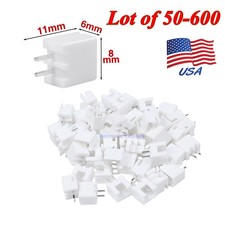 Lot XH2.54mm Straight Pin Header Housing Terminal Wire Cable Connector 2-Pin USA picture