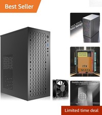 Stylish High Airflow MATX Micro PC Case with 80mm Fan - Compact Black Design picture