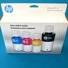 HP Genuine Original 31/32XL Inkjet Ink 4-Pack CMYK Cyan Magenta Yellow Black picture