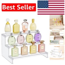 Versatile 12-Inch Clear Display Stand - 3-Tier Organizer for Desserts and Decor picture