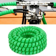 Pangda 25Ft Hydraulic Hose Protector 1/2 Inch Spiral Hose Wrap Cover Green picture