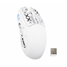 MAMBASNAKE M4 Wireless Lightweight White Gaming Mouse 24,000 DPI Bluetooth/USB-C picture