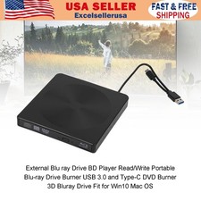 4K USB 3.0 External DVD Drive BD Player Read/Write 2IN1 Portable Burner US * picture