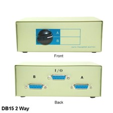 Kentek DB15 2 Way Data Switch Box Rotary Dail for MAC Monitor Display Joystick picture