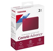 Toshiba Canvio Advance 2TB USB 3.2 Gen 1 Portable Hard Drive, Red picture