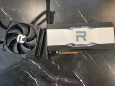 ASRock 6900XT LC GPU and Corsair 850w PSU with modular cables picture