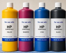 4 x 500ml HP PIGMENT BULK INK REFILL FOR HP 932 940 950 952 970 972 980 CYMK picture