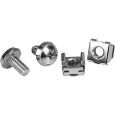 StarTech 20-Pack M6 12mm Screws, 20-M6, Silver Cage Nuts and Mounting Screws  picture