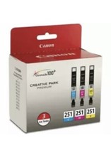 Canon 6514B009 (CLI-251) ChromaLife100+ Ink Cyan/Magenta/Yellow 3 Ink Tanks NEW picture