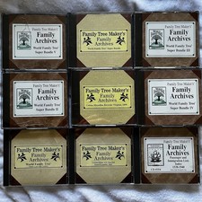 Family Tree Maker's Family Archives World Family Tree Super Bundle Lot of 9 CDs picture