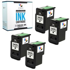 4Pack CMYi Compatible PG-240XL Black Ink Cartridge for Canon PIXMA MG3520 MG3522 picture