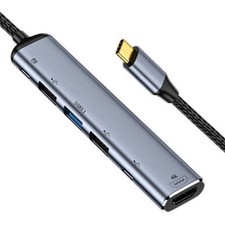 NFHK USB-C Type C to HDMI VGA with Female 100W PD Power Port Audio 3.5MM USB 3.0 picture